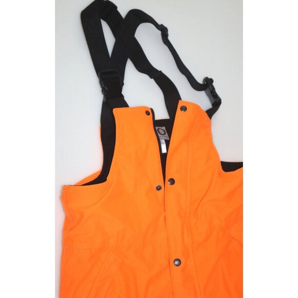 All Game Outfitters Blaze Orange Hunting Bib Pants Medium Insulated Warm - Picture 2 of 12